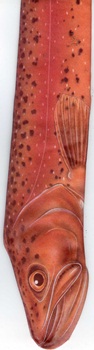 Freshwater Fish Species Rainbow Trout Tie necktie polyester fish shaped tie