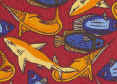 Fish Herringbone Pattern Tie