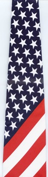 XL extra long Diagonal Stars And Stripes American Flag Tie necktie
