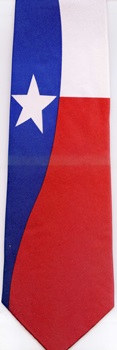 XL extra long American Flag Texas Tie necktie
