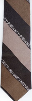 Harley Davidson motorcycle logo thick brown diagonal stripes tie necktie