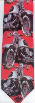 Harley Davidson Custom Softail nostalgia motorcycles antique tie necktie