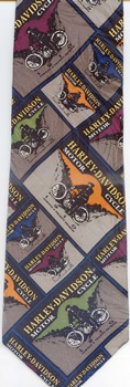 Harley Davidson motorcycles antique cycle posters tie necktie