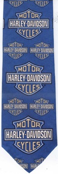Harley Davidson classic shield logo white outline tie necktie