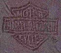 Harley Davidson logo jacquard pattern in fabric black on black tie necktie