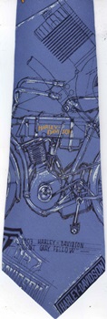 Harley Davidson motorcycle motor parts headlight lamp tie necktie