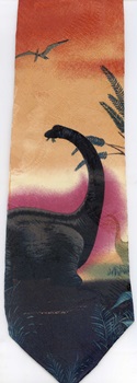 Apatasaur Sunset Dinosaur Species scene necktie Tie