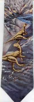 Leaellynosaura Dinosaur Species scene necktie Tie
