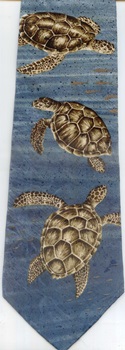 green Sea Turtle species Endangered Species necktie Tie