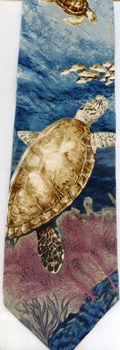 Green Sea Turtle species Endangered Species necktie Tie