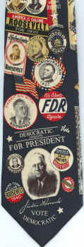 FDR Roosevelt Presidential Signatures Political necktie Tie ties neckwear ties tye neckwears