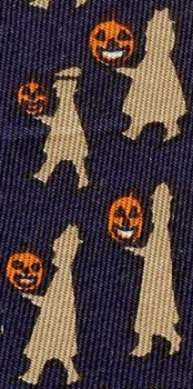 Ghosts And Pumpkins Diagonals Alynn Halloween NECKTIE Tie
