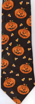 Pumpkins And Candy Corn necktie tie