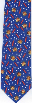 fourth of july independence day flag firecrackers fireworks vacation Necktie Tie