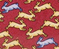 rabbit leaping left to right rows Necktie Tie  Tie