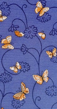 Butterfly and vine silk Cape Cod Neckwear tie necktie
