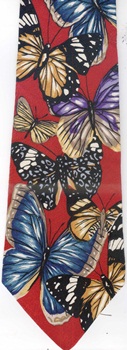 Monarch Butterfly World Wildlife Fund  silk  tie necktie
