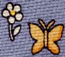 Butterfly and daisies silk Repvbblica tie necktie