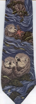 Monterey Bay Sea otter  art Tie Necktie