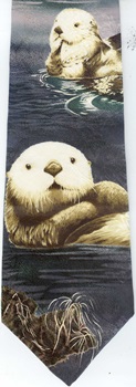 Monterey Bay Sea otter  art Tie Necktie