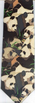 Panda and bamboo scene Tie necktie