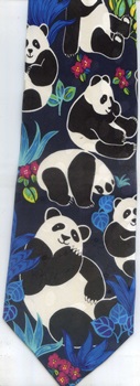 Panda and bamboo scene Tie necktie
