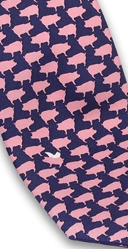 Pig Repeat Tie Necktie