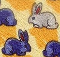 Rabbits in blue and gold Necktie Tie