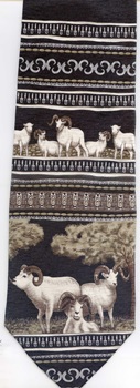 Horned Sheep species in the Flock Tie Necktie