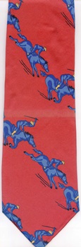 blue race Horse Oaklawn Derby  stallion equine tack pony necktie Tie