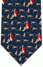  fox hunt horn jumper red jacket scarlet colors saddle race foxhounds beagles stallion equine tack gear necktie Tie