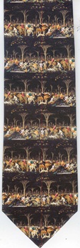 Hunt Of The Forest After Ucello Horse stallion equine tack jumper gear necktie Tie Horse Repeat Tie Fox Hunt Scenes Fox & Chave  Tie