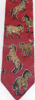 Przewalski's Mongolian wild Horse herd stallion equine colt necktie Tie