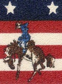 Rodeo Red White And Blue  Horse bronco stallion equine tack pony necktie Tie