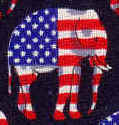 GOP republican elephant and Flag Repeat Political necktie Tie ties neckwear ties tye neckwears