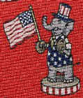 Republican Elephant Waving A flag on a Soapbox Repeat Tie necktie ties neckwear ties tye neckwears