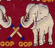 GOP republican elephant and Flag Repeat Political necktie Tie ties neckwear ties tye neckwears
