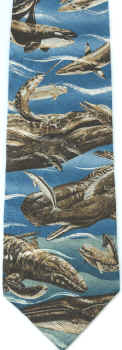 Mixed Whale flukes and Dolphin Marine mammal tie NECKTIES