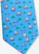 Hippopotamus hippo Repeat necktie Tie