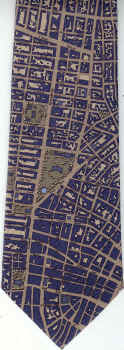 New York Civita American city street map suburbia urban necktie Tie