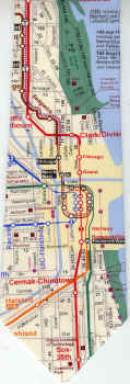 Chicago elevated public transportation el American city street map suburbia urban necktie Tie