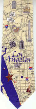 Los Angeles American city street map suburbia urban necktie Tie