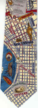 New Orleans American city street map suburbia urban necktie Tie