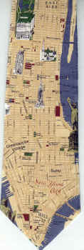 New York American city street map suburbia urban necktie Tie