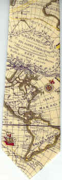 Map of the World Political necktie Tie Antique World Map Tie