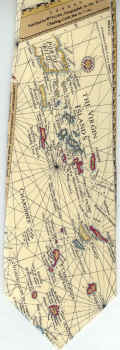 US Virgin Islands Map of the World Political necktie Tie