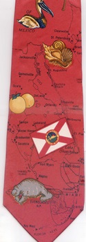 Arkansas Map flag of the World Political necktie Tie