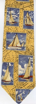 Light Houses of the Mid Atlantic Map of the World Political necktie Tie