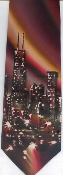 Chicago civitas American city street map suburbia urban necktie Tie