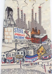 Steel City Pittsburgh factory decline necktie Tie